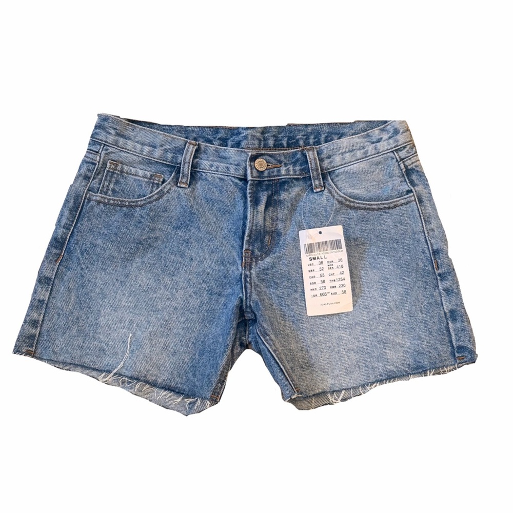 Brandy Melville Light Blue Frayed Hem Denim Shorts